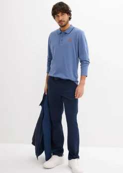 Polo manches longues classique avec détails contrastants, regular