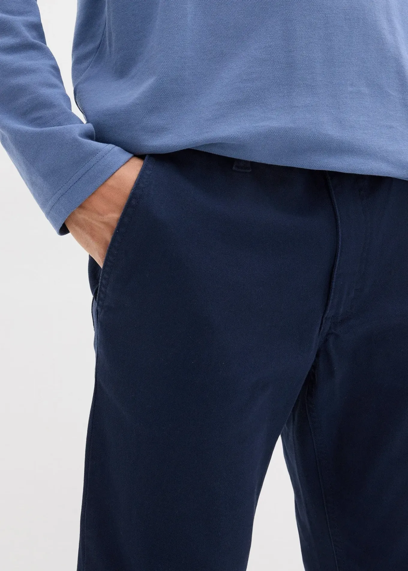 Polo manches longues classique avec détails contrastants, regular