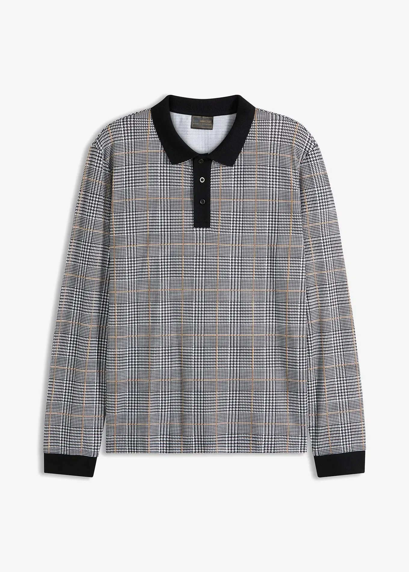 Polo manches longues en maille piquée 100% coton