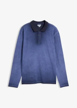 Polo manches longues en maille piquée robuste