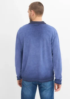 Polo manches longues en maille piquée robuste