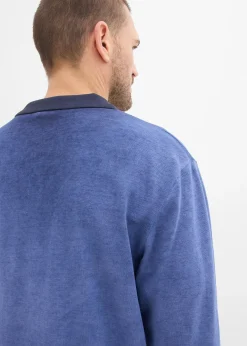 Polo manches longues en maille piquée robuste