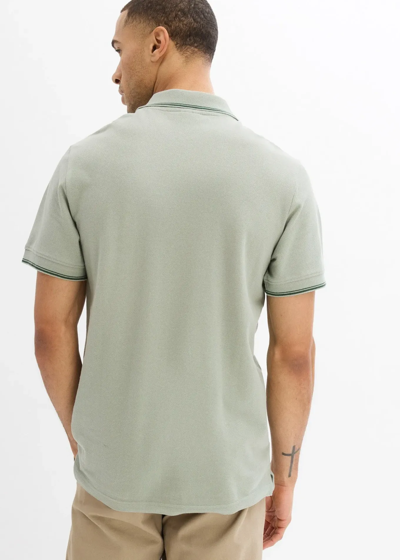 Polo zippé en maille piquée 100% coton