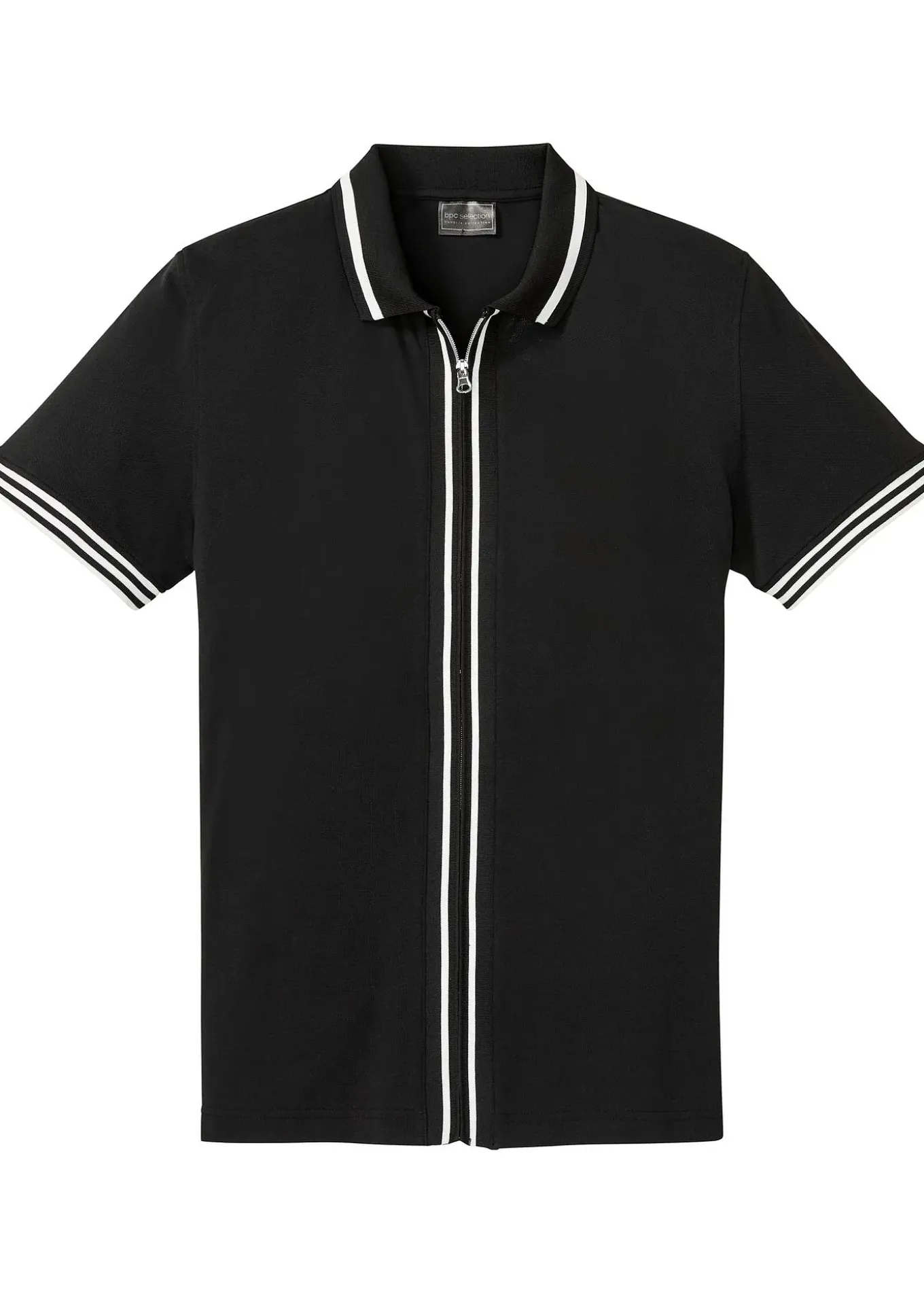 Polo zippé en maille piquée 100% coton