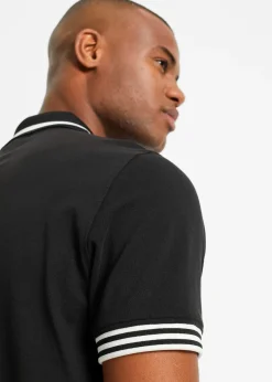 Polo zippé en maille piquée 100% coton