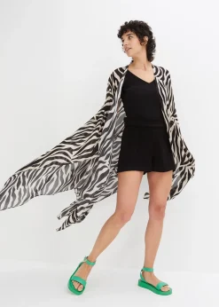 Poncho à motif zèbre