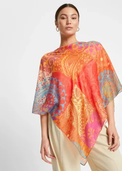 Poncho en matière fluide