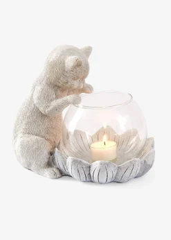 Porte-bougie chauffe-plat chat