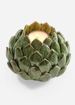 Porte-bougie chauffe-plat en forme d'artichaut