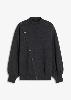 Pull à boutonnage asymétrique