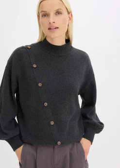 Pull à boutonnage asymétrique