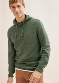 Pull à capuche en fine maille