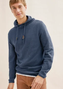 Pull à capuche en fine maille