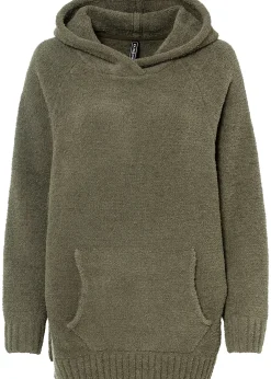 Pull à capuche en maille peluche