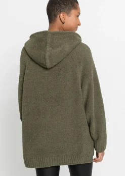 Pull à capuche en maille peluche