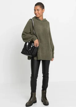 Pull à capuche en maille peluche