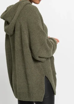 Pull à capuche en maille peluche