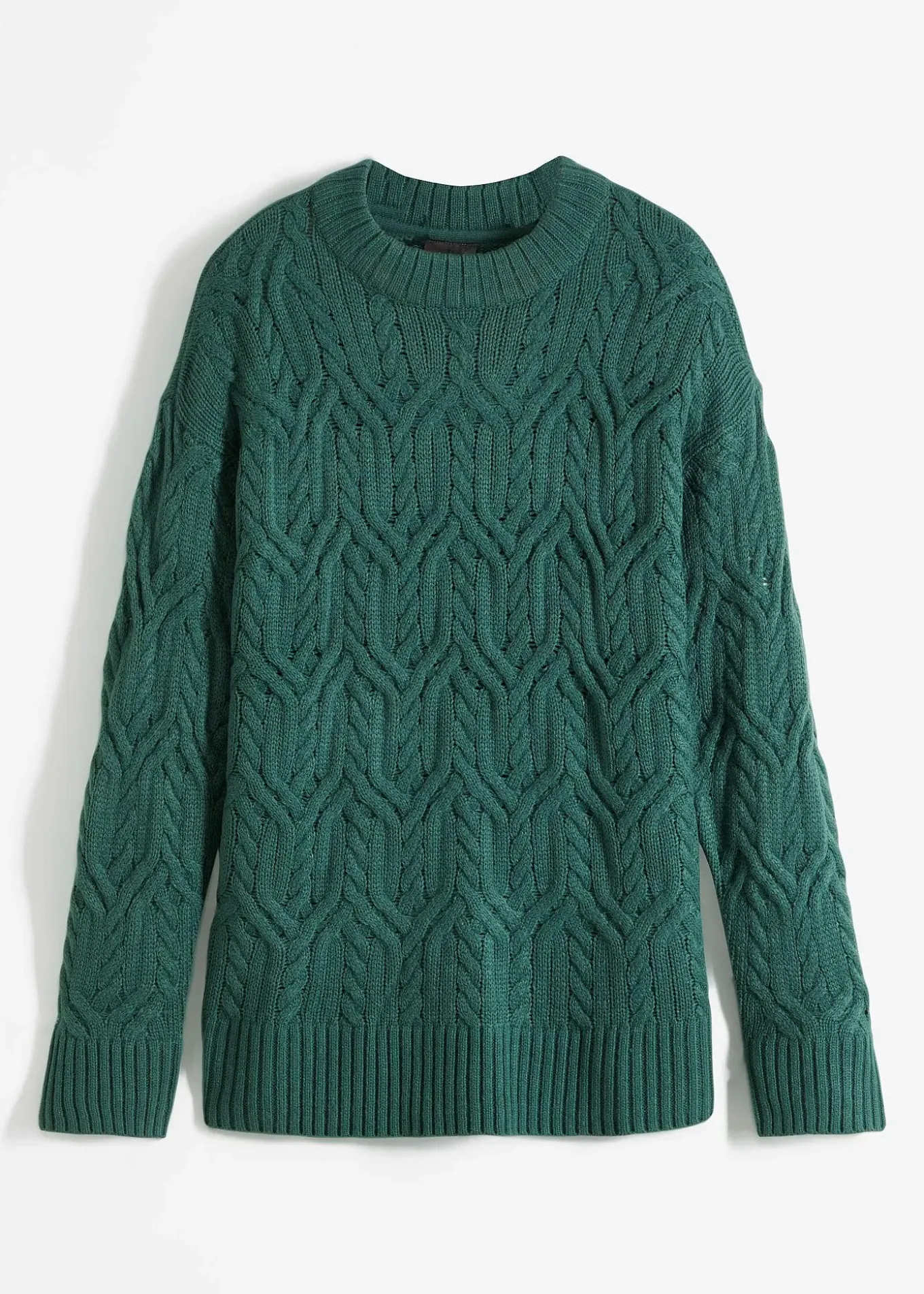 Pull à col rond avec motif torsadé