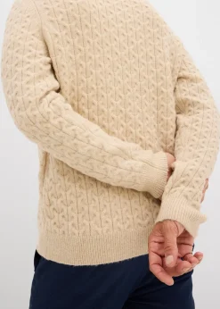 Pull à col rond et motif texturé