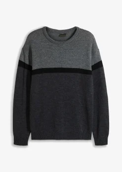 Pull à col rond facile d’entretien, style color-block