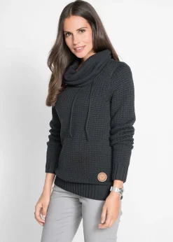 Pull à col roulé avec cordons