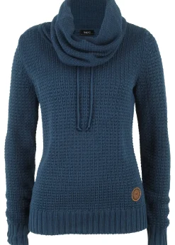 Pull à col roulé avec cordons