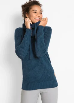 Pull à col roulé avec cordons