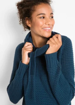 Pull à col roulé avec cordons