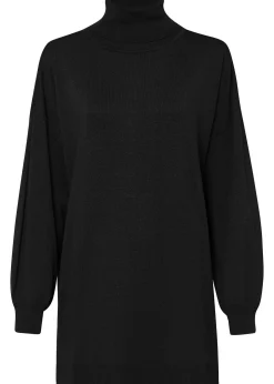 Pull à col roulé en viscose mélangée