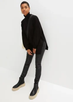 Pull à col roulé en viscose mélangée