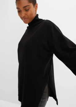 Pull à col roulé en viscose mélangée