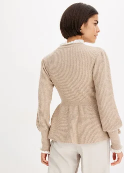 Pull à empiècement chemisier