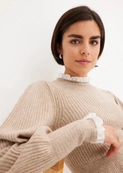 Pull à empiècement chemisier