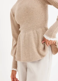 Pull à empiècement chemisier