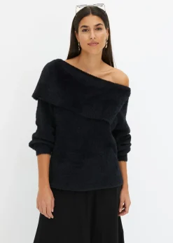 Pull à encolure Bardot asymétrique