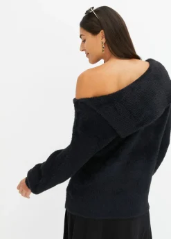 Pull à encolure Bardot asymétrique