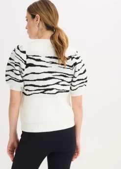 Pull à manches bouffantes