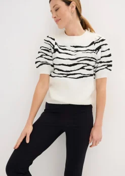 Pull à manches bouffantes