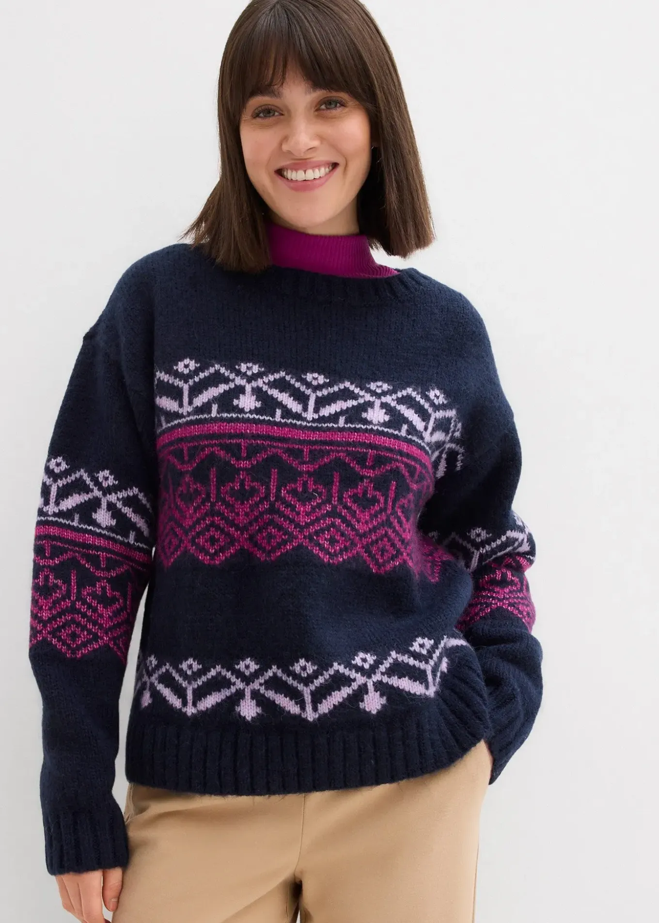 Pull à motif norvégien