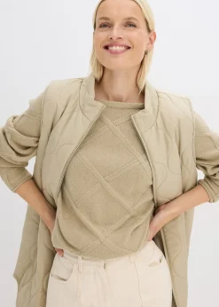 Pull à motif torsadé horizontal