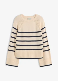 Pull à rayures contrastantes