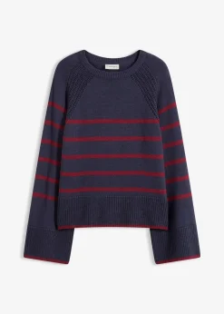 Pull à rayures contrastantes