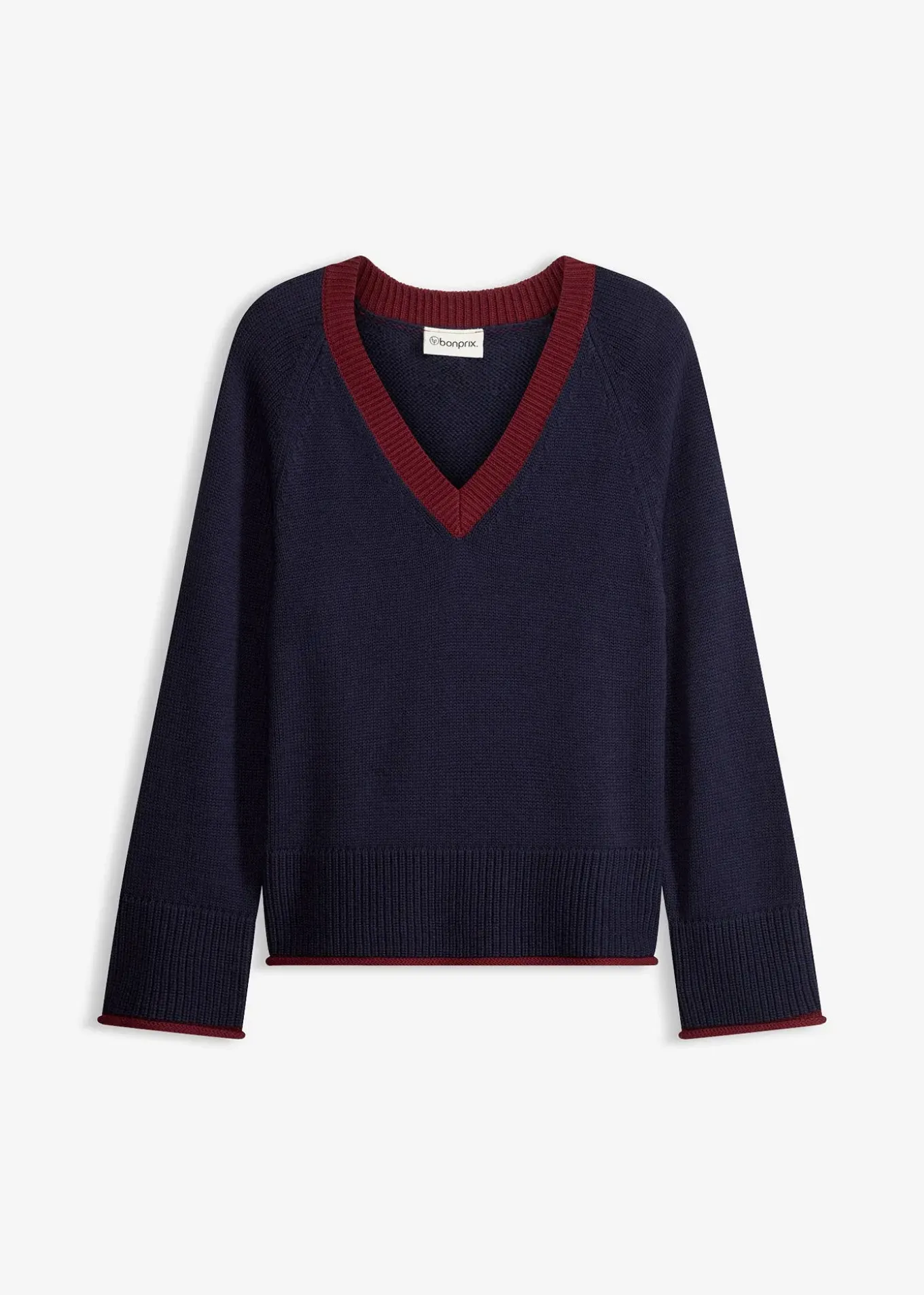 Pull à rayures contrastantes