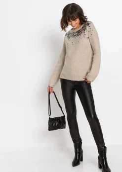 Pull à sequins multicolores