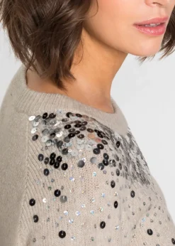 Pull à sequins multicolores
