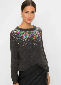 Pull à sequins multicolores