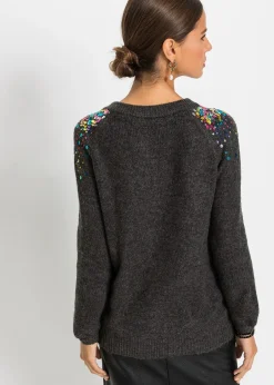 Pull à sequins multicolores