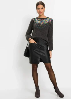 Pull à sequins multicolores