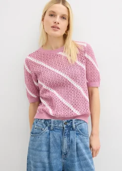Pull ajouré 100% coton