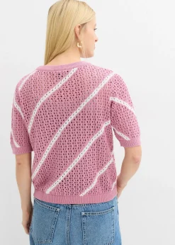 Pull ajouré 100% coton